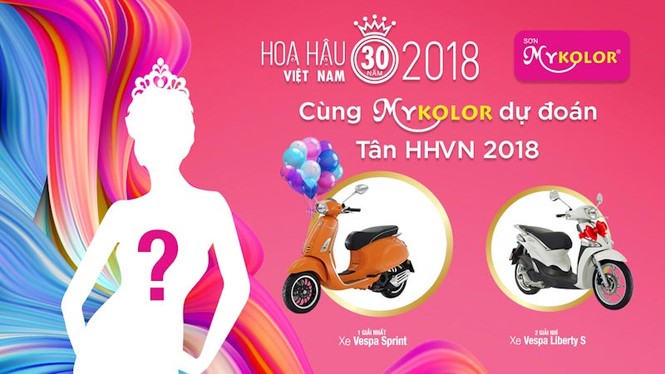 Dự đoán tân Hoa hậu Việt Nam 2018 trúng xe Vespa - ảnh 1