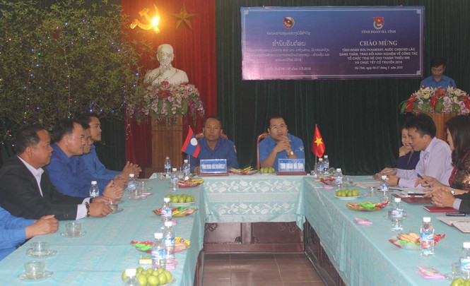 Tỉnh Đoàn Bôlykhămxay trao đổi kinh nghiệm công tác Đoàn tại Hà Tĩnh - ảnh 1