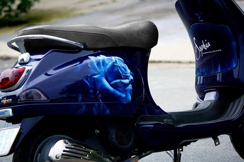 Vespa hoa hồng xanh kiêu kỳ tại Sài Gòn - ảnh 8