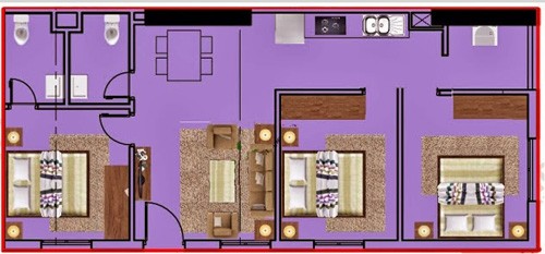 Bố trí căn hộ chung cư 73 m2 cho cặp vợ chồng trẻ - ảnh 1