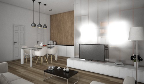 Bố trí căn hộ chung cư 73 m2 cho cặp vợ chồng trẻ - ảnh 4