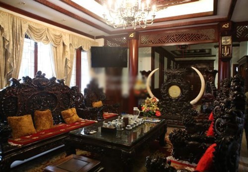 Nội thất gỗ ở biệt thự làng Việt kiều Châu Âu - ảnh 1
