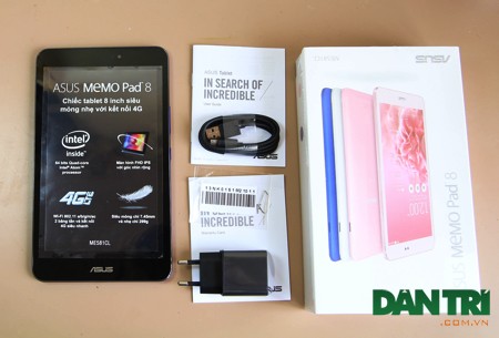 Đập hộp Asus Memo Pad 8 dùng chip 64-bit đầu tiên tại Việt Nam - ảnh 2