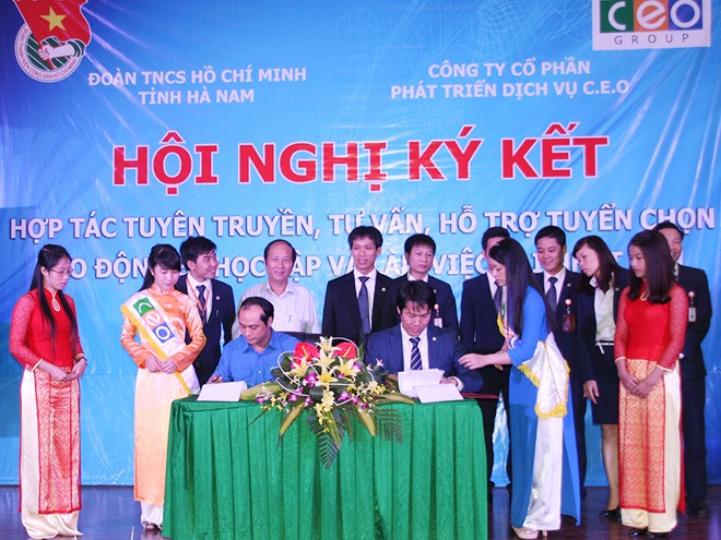 CEO Group hợp tác với Tỉnh đoàn Hà Nam về XKLĐ - ảnh 1