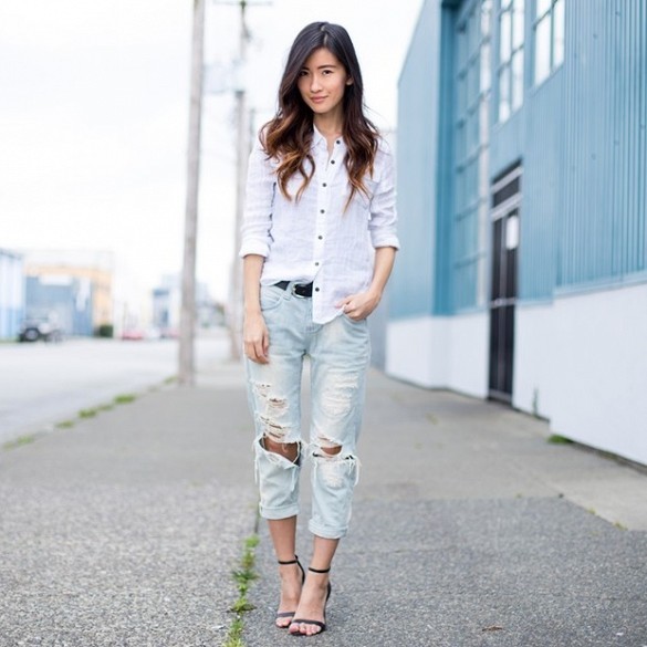 Mặc gì với quần Jeans rách? - ảnh 3