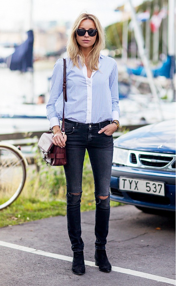 Mặc gì với quần Jeans rách? - ảnh 4