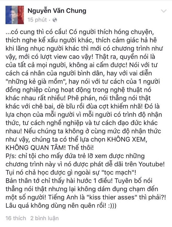 Sao Việt bức xúc với show “Những kẻ lắm lời“ - ảnh 3