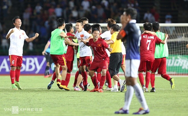Niềm vui vỡ oà của U16 Việt Nam khi vào chung kết - ảnh 2