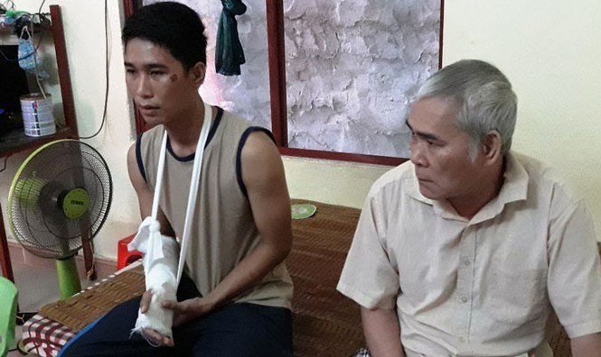 Chấn thương đầu, gãy tay vẫn quyết bắt đối tượng ma túy - ảnh 1