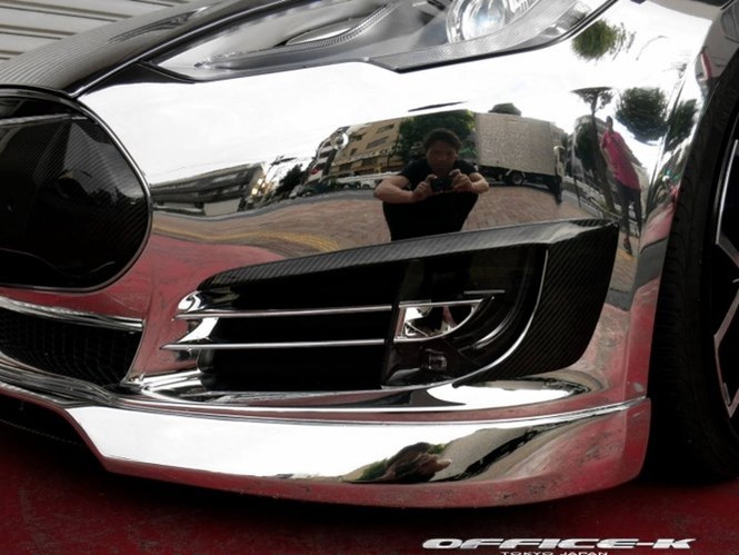 “Bỏng mắt” ngắm siêu xe điện Tesla Model S độ tráng bạc - ảnh 3