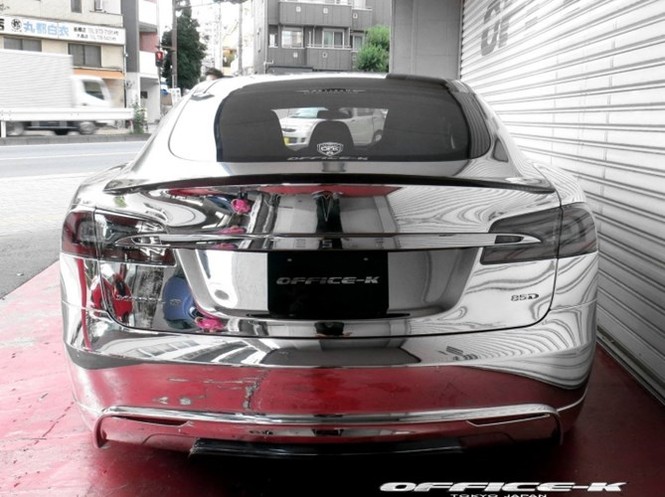 “Bỏng mắt” ngắm siêu xe điện Tesla Model S độ tráng bạc - ảnh 6