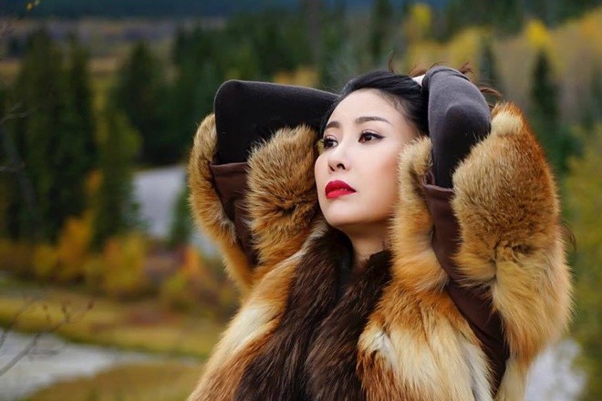 Hà Kiều Anh say đắm vẻ đẹp hồ thu Canada - ảnh 8