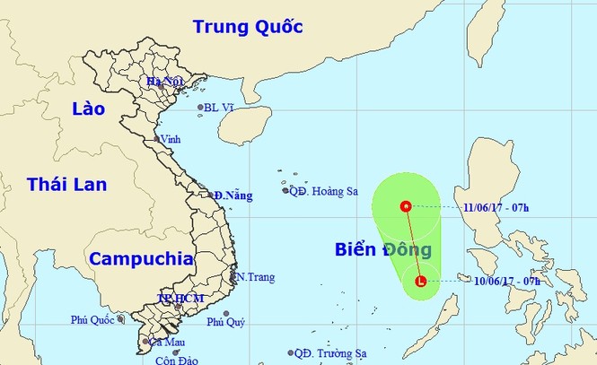 Hà Nội có mưa dông, biển Đông xuất hiện vùng áp thấp - ảnh 1