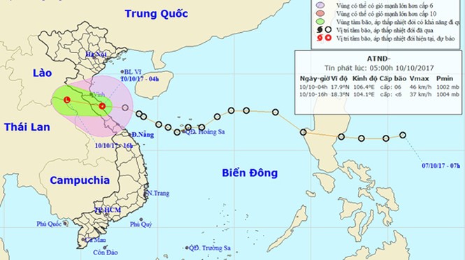 Áp thấp nhiệt đới giật cấp 8 đổ bộ Hà Tĩnh-Quảng Bình - ảnh 1