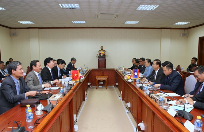 Động thổ dự án Nhà Quốc hội Lào do Việt Nam tài trợ - ảnh 1