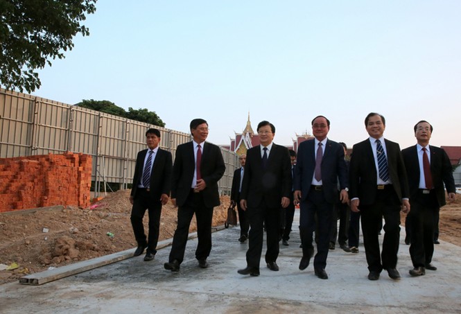 Động thổ dự án Nhà Quốc hội Lào do Việt Nam tài trợ - ảnh 6