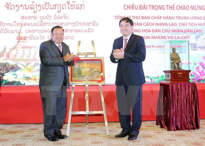 Tổng Bí thư, Chủ tịch nước Lào Bounnhang Vorachith thăm tỉnh Nghệ An - ảnh 1