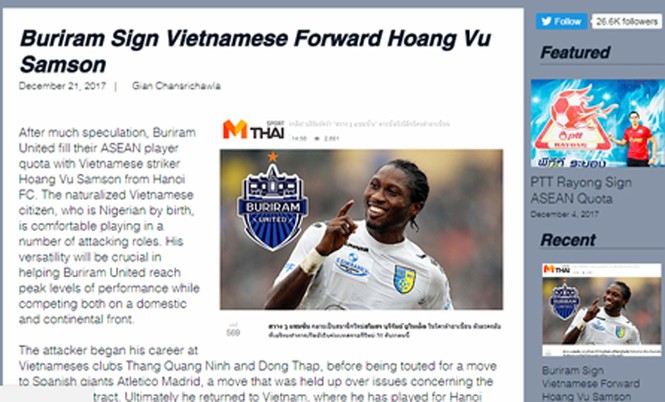 'Ông vua của V.League' gia nhập đội bóng Thái Lan - ảnh 1