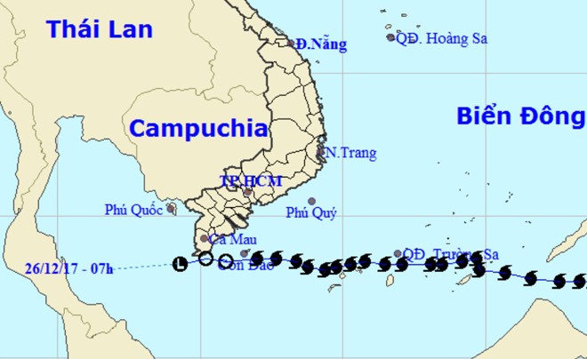 bão Tembin tan trên biển - ảnh 1