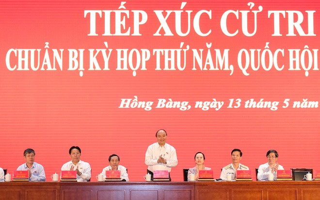 Chùm ảnh: Thủ tướng tiếp xúc cử tri Hải Phòng - ảnh 5