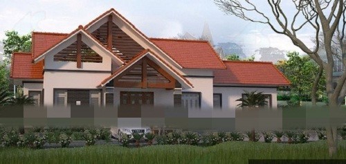 10 mẫu villa vườn mái ngói phổ biến ở nông thôn - ảnh 1