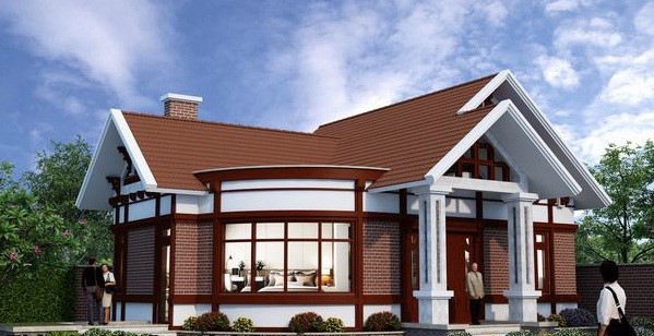 10 mẫu villa vườn mái ngói phổ biến ở nông thôn - ảnh 8