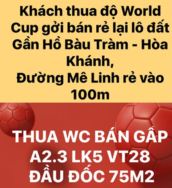 Rao bán nhà vì thua độ World Cup: Chiêu trò mới của 'cò đất' - ảnh 1