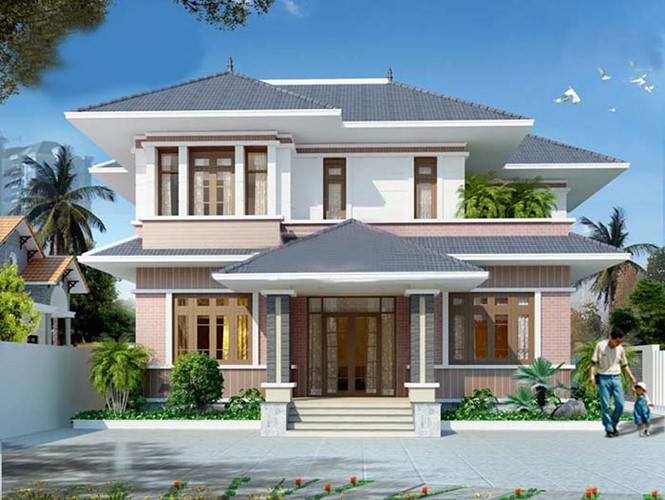 10 mẫu nhà 2 tầng mái thái - ảnh 4