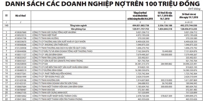 Doanh nghiệp bất động sản nợ thuế trăm tỷ - ảnh 1
