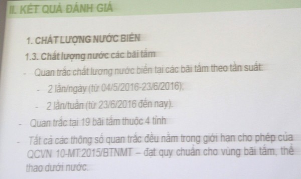 Phần lớn môi trường biển miền Trung an toàn để tắm và nuôi thủy sản - ảnh 4