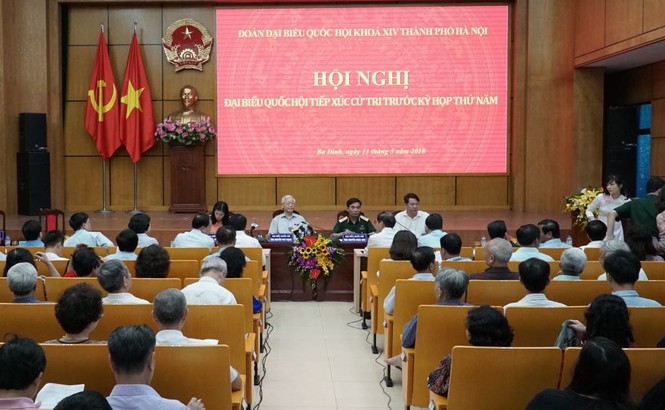 Tổng Bí thư Nguyễn Phú Trọng tiếp xúc cử tri đơn vị bầu cử số 1 - ảnh 3