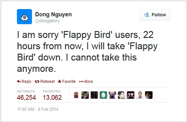 ‘Flappy Bird’ sẽ khai tử trong hôm nay? - ảnh 1