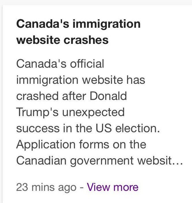 Trump thành Tổng thống, người Mỹ tìm cách di cư... trên Google - ảnh 1