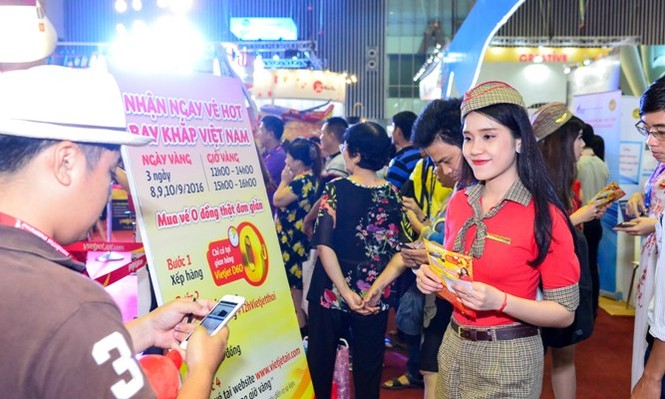 Vietjet nổi bật tại Hội chợ du lịch quốc tế TP.HCM 2016 - ảnh 6