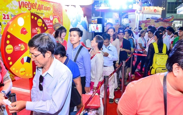 Vietjet nổi bật tại Hội chợ du lịch quốc tế TP.HCM 2016 - ảnh 7