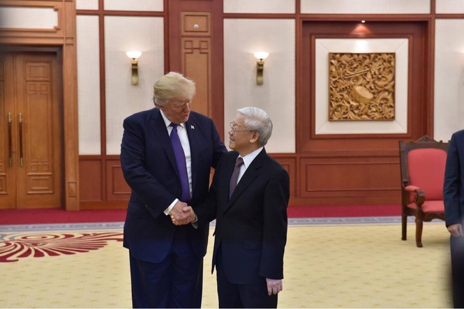 Tổng Bí thư Nguyễn Phú Trọng tiếp Tổng thống Hoa Kỳ Donald Trump - ảnh 1