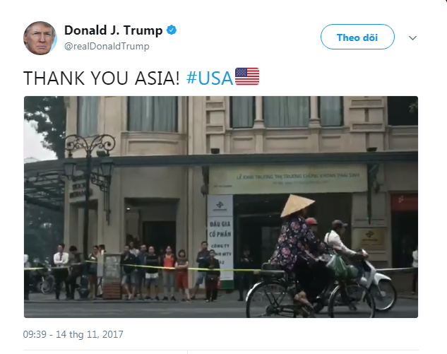 Tổng thống Trump đăng lời cảm ơn, video toàn cảnh chuyến công du châu Á - ảnh 1