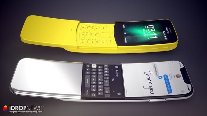 Bất ngờ với ý tưởng iPhone màn hình cong giống “quả chuối” Nokia 8100 - ảnh 2