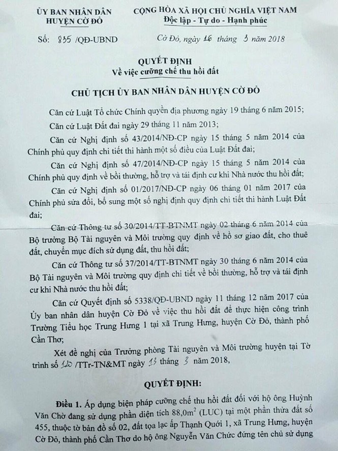 Quyết định cưỡng chế đất sai, Chủ tịch huyện xin lỗi dân - ảnh 2