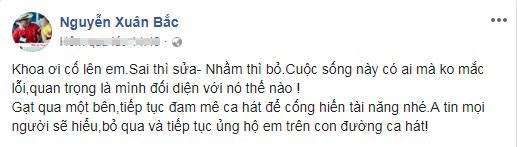 Xuân Bắc khiến dân mạng ‘dậy sóng’ vì status động viên Phạm Anh Khoa - ảnh 1
