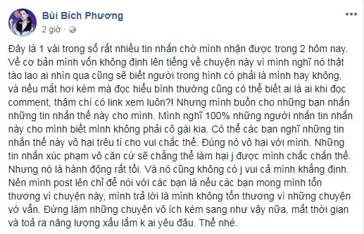 Ca sĩ Bích Phương bị ‘khủng bố’ tin nhắn vì giống diễn viên phim 18+ - ảnh 1