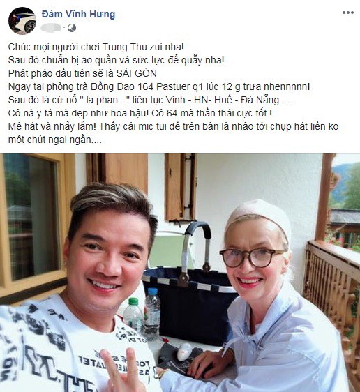 Đàm Vĩnh Hưng ‘tái xuất’ bên nữ y tá sau nhập viện - ảnh 1