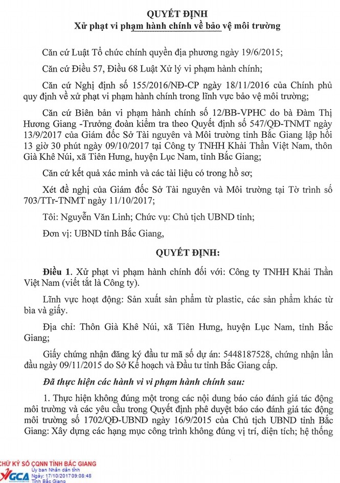 Xử phạt 560 triệu đồng, đình chỉ 3 tháng doanh nghiệp “bức tử” môi trường - ảnh 1