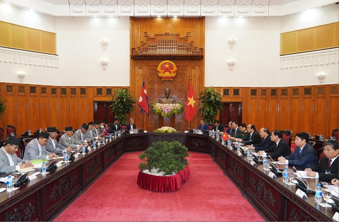 Thủ tướng Nguyễn Xuân Phúc đón Thủ tướng Nepal - ảnh 5