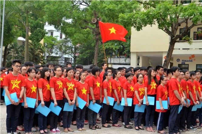 Hơn 1.000 học sinh xếp hình bản đồ Việt Nam - ảnh 3