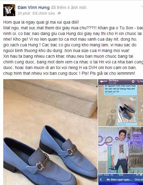 Đàm Vĩnh Hưng xin chuộc lại giày bằng mọi giá - ảnh 1