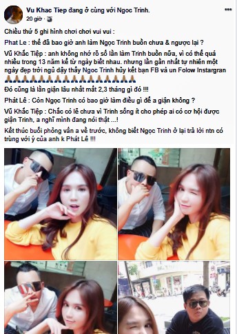 Khắc Tiệp lần đầu tiết lộ về quan hệ với 'gà cưng' Ngọc Trinh - ảnh 1