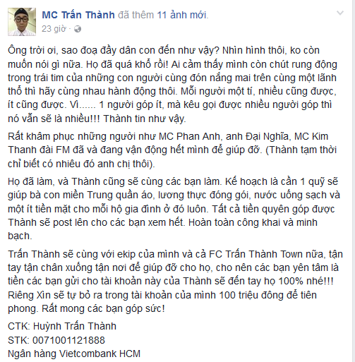 Sao Việt ‘rút ví’ trăm triệu, kêu gọi ủng hộ bà con lũ lụt - ảnh 2
