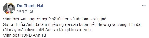 Xót xa những dòng tiễn biệt NSND Anh Tú của nghệ sĩ Việt - ảnh 5