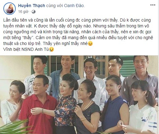 Xót xa những dòng tiễn biệt NSND Anh Tú của nghệ sĩ Việt - ảnh 9